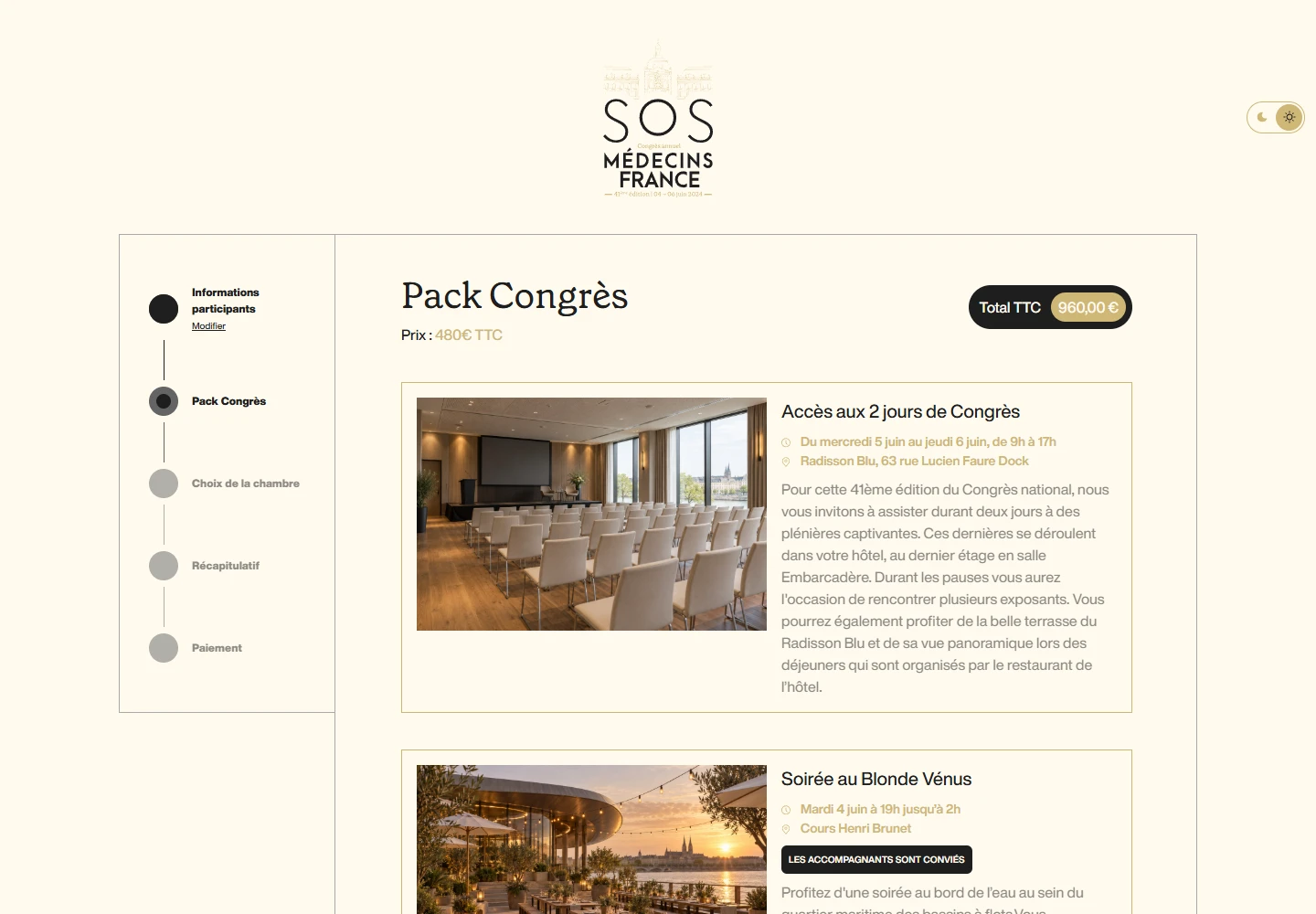 Programme illustré du congrès et sélection des soirées.